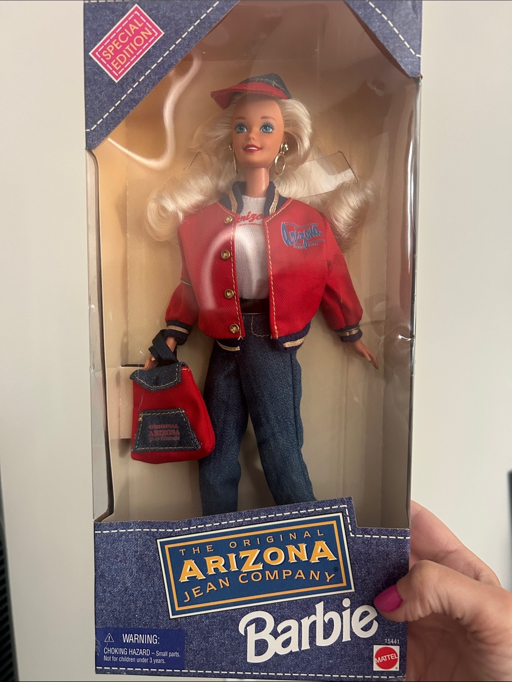 Barbie by Barbie - Red Jacket with Denim Jeans and Matching Red Handbag